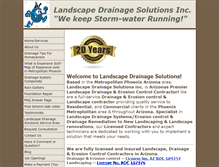 Tablet Screenshot of landscapedrainagesolutions.com